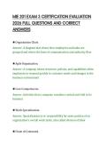 MIE 201 EXAM 3 CERTIFICATION EVALUATION&NewLine;2026 FULL QUESTIONS AND CORRECT&NewLine;ANSWERS&NewLine;
