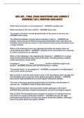 SHS 485 - FINAL EXAM QUESTIONS AND CORRECT ANSWERS 100&percnt; VERIFIED 2026-2027&excl;&excl;