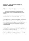 ISDS Exam One &ndash; practice exam questions with answers and foundational revision material