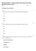 ISDS Quiz Questions &ndash; practice questions with answers and revision material for decision sciences