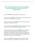 WGU D072 Fundamentals for Success in Business Study Questions and Correct Answers &vert; New Update 2026&sol;27 