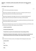 ISDS Quiz 1 &ndash; introductory practice quiz questions with answers and revision material