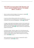 WGU D072 Assessment Study Guide Questions and Correct Answers &lpar;Verified Answers&rpar; &vert; New Update 2026&sol;27 &vert; Graded A&plus; 