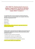 WGU D027 PA &vert; Fundamentals for Success in Business Comprehensive Test Review Questions and Correct Answers &lpar;Verified Answers&rpar; &vert; New Update 2026&sol;27 &vert; Graded A&plus; 