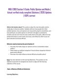 WGU C963 Section 5 Guide&colon; Public Opinion and Media &vert; Actual verified study complete Solutions &vert; 2026 Updates &vert; 100&percnt; correct