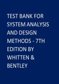 SYSTEM ANALYSIS AND DESIGN METHODS &ndash; 7TH EDITION Latest Update 2026 Exam Prep &vert; 100&percnt; Guarantee Pass &vert; By Whitten & Bentley
