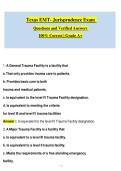 Texas EMT Jurisprudence Exam Questions and Verified Answers &vert; 100&percnt; Correct &vert; Grade A&plus; &vert; Latest Update 2026 Exam Prep &vert; 100&percnt; Guarantee Pass