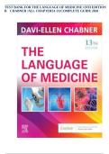 Test Bank The Language of Medicine 13th Edition Davi-Ellen Chabner ISBN 9780323551472 Complete Chapters 1&ndash;21 Questions and Verified Answers A&plus;&NewLine;