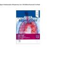 Egan&rsquo;s Fundamentals of Respiratory Care 13th Edition Kacmarek Test Bank All chapters&excl; ALREADY RATED A&plus; 100&percnt; CORRECT ANSWERS