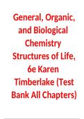 Test Bank General Organic and Biological Chemistry Structures of Life 6th Edition Karen Timberlake ISBN 9780134421353 Complete All Chapters Questions and Verified Answers A&plus;&NewLine;