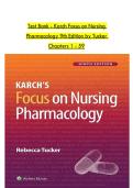 Testbank for Karch Focus on Nursing Pharmacology 9th Edition &vert; Latest Update 2026 &vert; Practice Questions & Answers &vert; Exam Prep &vert; Tucker &vert; A&plus; Proven