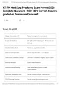 ATI PN Med Surg Proctored Exam Newest 2026 Complete Questions &vert; With 100&percnt; Correct Answers graded A&plus; Guaranteed Success&excl;&excl;&NewLine;&NewLine;