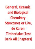 Test Bank General Organic and Biological Chemistry Structures of Life 6th Edition Karen Timberlake ISBN 9780134421353 Complete All Chapters Questions and Verified Answers A&plus;&NewLine;