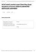 MCAT AAMC practice exam Chem Phys Exam Questions & Answers &vert;2026&vert; ELABORATED &DETAILED ANSWERS&excl;&excl;&NewLine;&NewLine;