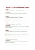 Adult CCRN Exam Questions and Answers