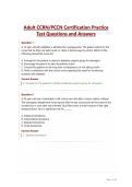 Adult CCRN-PCCN Certification Practice Test Questions and Answers