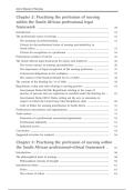 Summary Juta's Complete Textbook of Medical Surgical Nursing -  Introduction to nursing