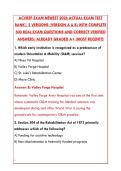 ACVREP EXAM 2026 &ndash; 200 REAL QUESTIONS & VERIFIED ANSWERS &vert; ORIENTATION & MOBILITY CERTIFICATION TEST BANK &lpar;GRADED A&plus;&rpar;&NewLine;&NewLine;