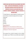 APHR EXAM 2026 &ndash; 200 REAL QUESTIONS & VERIFIED ANSWERS &vert; ASSOCIATE PROFESSIONAL IN HUMAN RESOURCES CERTIFICATION TEST BANK &lpar;GRADED A&plus;&rpar;&NewLine;&NewLine;