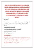 HESI RN ADVANCED PATHOPHYSIOLOGY EXAM 2026 &ndash; 200 REAL QUESTIONS & VERIFIED ANSWERS &vert; COMPLETE TEST BANK &lpar;GRADED A&plus;&rpar;&NewLine;&NewLine;