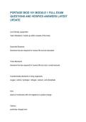 PORTAGE BIOD 101 MODULE 1 FULL EXAM QUESTIONS AND VERIFIED ANSWERS LATEST UPDATE