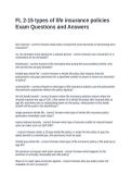 FL 2-15 types of life insurance policies Exam Questions and Answers