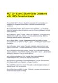 MGT 291 Exam 2 Study Guide Questions with 100&percnt; Correct Answers 