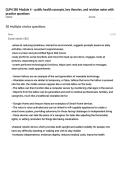 GLPH 385 Module 4 &ndash; public health concepts&comma; key theories&comma; and revision notes with practice questions
