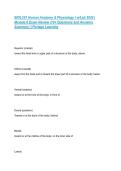 BIOL251 Human Anatomy & Physiology I w&sol;Lab 2026 &vert; Module 6 Exam Review &vert;70&plus; Questions and Answers Summary &vert; &vert;Portage Learning