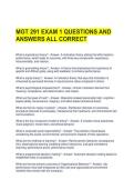 MGT 291 EXAM 1 QUESTIONS AND ANSWERS ALL CORRECT