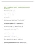 Calc 3 Final Exam Review Questions and answers&NewLine;Graded A&plus;