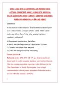 OHIO LEAD RISK ASSESSOR EXAM 2026 &ndash; 300&plus; REAL QUESTIONS & CORRECT ANSWERS &vert; ODH CERTIFICATION TEST BANK&NewLine;&NewLine;