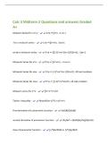 Calc 3 Midterm 2 Questions and answers Graded&NewLine;A&plus;
