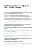 Life Insurance annuities 2-14 Exam with Complete Solutions