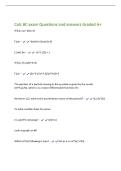 Calc BC exam Questions and answers Graded A&plus;