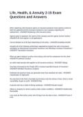 Life&comma; Health&comma; & Annuity 2-15 Exam Questions and Answers