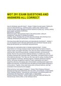 MGT 291 EXAM QUESTIONS AND ANSWERS ALL CORRECT