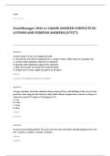 food managemer EXAM A&plus; GRADE ASSURED COMPLETE SOLUTIONS AND VERIFIED ANSWERS