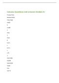 Calculus Questions and answers Graded A&plus;&NewLine;