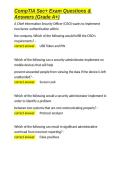 CompTIA Sec&plus; Exam Questions & Answers &lpar;Grade A&plus;&rpar;&period;docx&NewLine;&NewLine;