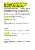 Mobile Device Management section 5&period;5 CMIT 320 Exam Questions and Answers &lpar;Latest Update 2026&rpar;&period;docx&NewLine;&NewLine;