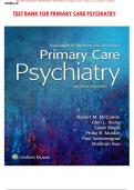 TEST BANK FOR PRIMARY CARE PSYCHIATRY 2ND EDITION BY MCCARRON&comma; XIONG  CHAPTER 1-26 ALL COMPLETE  A&plus;VERIFIED 