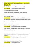 TCM 320 Exam 2 Questions & Answers &lpar;Grade A&plus;&rpar;&period;docx&NewLine;&NewLine;