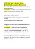 ISTM 320 Test 3 Review Exam Questions & Answers &lpar;Grade A&plus;&rpar;&period;docx&NewLine;&NewLine;