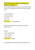 ISTM 320 Exam 3 Review Questions & Answers &lpar;Grade A&plus;&rpar;&period;docx&NewLine;&NewLine;