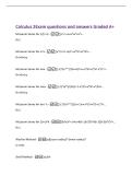 Calculus 2Exam questions and answers Graded A&plus;