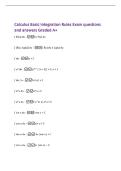 Calculus Basic Integration Rules Exam questions&NewLine;and answers Graded A