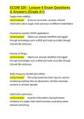 ECOM 320 - Lesson 6 Exam Questions & Answers &lpar;Grade A&plus;&rpar;&period;docx&NewLine;&NewLine;