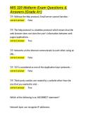MIS 320 Midterm Exam Questions & Answers &lpar;Grade A&plus;&rpar;&period;docx&NewLine;&NewLine;