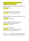 NCS 320 Possible Pre-Final Exam Questions And Answers&period;docx&NewLine;&NewLine;